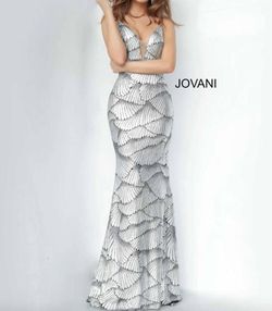 Style 1-634580067-6 JOVANI Black Size 0 Tall Height Prom Straight Dress on Queenly