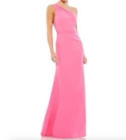 Style 1-2883964146-1498 MAC DUGGAL Hot Pink Size 4 Prom Black Tie Straight Dress on Queenly