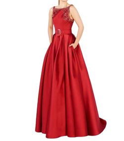 Style 1-3913635730-649 MAC DUGGAL Red Size 2 Embroidery Ball gown on Queenly