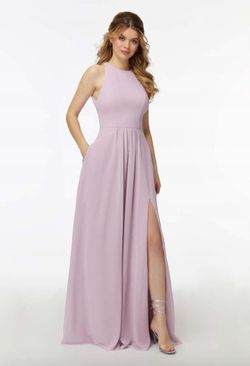 Style 1-3248405709-2168 MORILEE Pink Size 8 Floor Length Wedding Guest Side slit Dress on Queenly