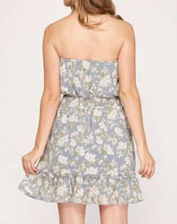Style 1-2557493493-2791 SHE + SKY Blue Size 12 Sorority Rush Strapless Sorority Casual Cocktail Dress on Queenly