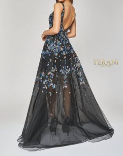 Style 1-1682330157-238 Terani Couture Multicolor Size 12 Sheer Free Shipping Jewelled Plus Size A-line Dress on Queenly