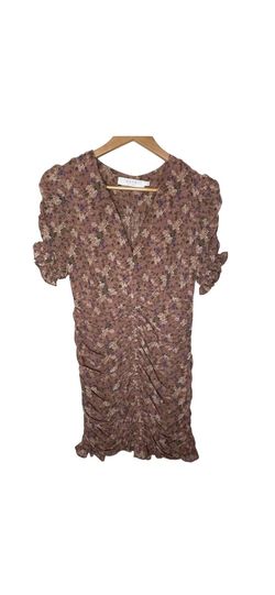 ASTR the Label Brown Size 12 Plunge Print Plus Size Cocktail Dress on Queenly
