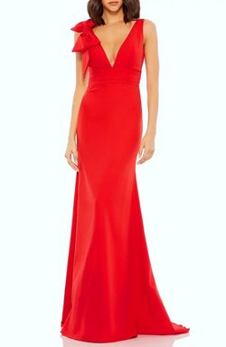 Mac Duggal Red Size 16 Polyester Military V Neck A-line Dress on Queenly