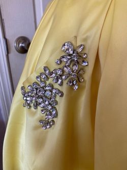 Sherri Hill Yellow Size 6 Jewelled Pockets Cocktail Dress on Queenly