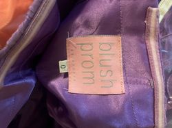 Blush Prom Purple Size 0 Strapless Ball gown on Queenly