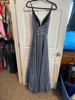 Silver Size 14 Straight Dress on Queenly