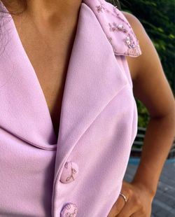 Sharo Miranda  Purple Size 00 Lavender Floor Length Jumpsuit Dress on Queenly