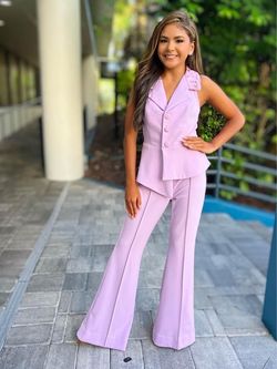 Sharo Miranda  Purple Size 00 Lavender Floor Length Jumpsuit Dress on Queenly