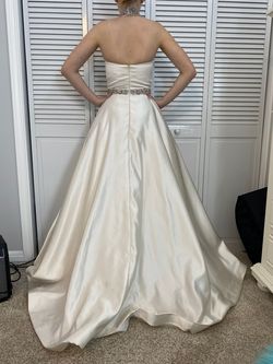 Sherri Hill White Size 0 Cotillion High Neck Ball gown on Queenly