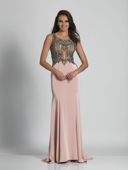 Style 5893 Dave and Johnny Pink Size 4 Pageant Sheer Summer Prom Side slit Dress on Queenly