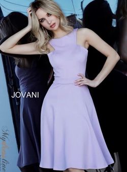 Style 48996 Jovani Purple Size 0 Lavender Mini Party A-line Dress on Queenly