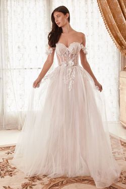 Style WN308 Cinderella Divine White Size 8 A-line Train Sheer Cotillion Ball gown on Queenly