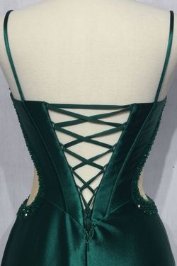 Style CD273 Cinderella Divine Green Size 16 Cd273 Sweetheart Corset Side slit Dress on Queenly