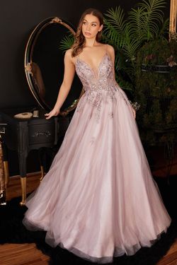 Style CB117 Cinderella Divine Pink Size 18 A-line Train V Neck Ball gown on Queenly