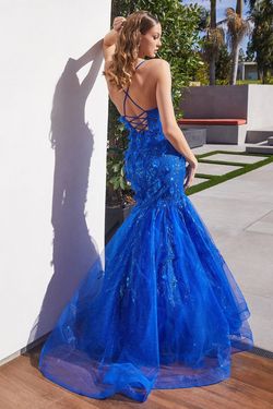 Style CM328 Cinderella Divine Pink Size 10 Floor Length Corset V Neck Print Sheer Mermaid Dress on Queenly