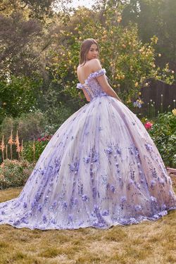 Style 15704 Cinderella Divine Green Size 4 Embroidery Floral Tulle Ball gown on Queenly