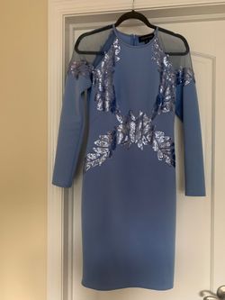 Tadashi Shoji Blue Size 0 50 Off Cocktail Dress on Queenly