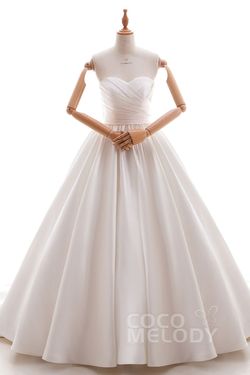 Style B14TB0040 Cocomelody White Size 18 Floor Length Bridgerton A-line Dress on Queenly