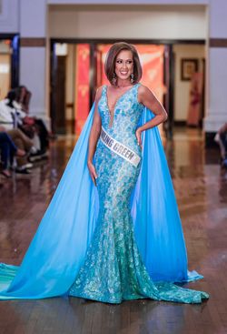 Style Couture Sherri Hill Couture Blue Size 4 Couture Tall Height Sherri Hill Mermaid Dress on Queenly