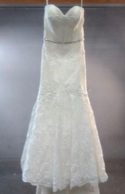 Winnie Couture Nude Size 8 50 Off Ivory Belt Mermaid Dress on Queenly