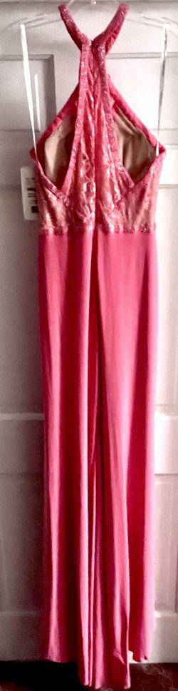 Sherri Hill Multicolor Size 4 Halter Tall Height Coral A-line Dress on Queenly