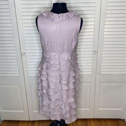 Dress Barn Purple Size 12 Plus Size Wedding Guest Lavender Cocktail Dress on Queenly