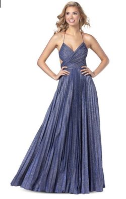Blush Blue Size 6 Cut Out Floor Length A-line Dress on Queenly