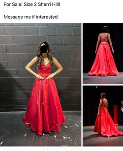 Sherri Hill Red Size 2 Free Shipping Pageant Floor Length Ball gown on Queenly