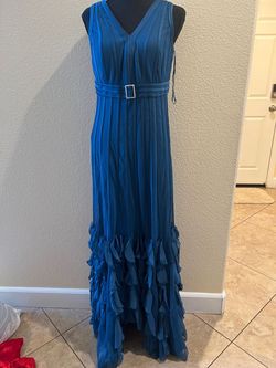 JS collection Blue Size 10 50 Off Prom A-line Dress on Queenly