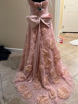 Sherri Hill Pink Size 8 Strapless Prom Ball gown on Queenly