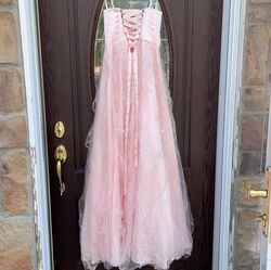 MB Bride Pink Size 2 Floor Length Short Height Straight Dress on Queenly