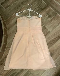 David's Bridal Pink Size 4 Strapless Pageant Cocktail Dress on Queenly