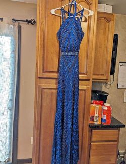 Mac Duggal Blue Size 2 Military Prom Straight Dress on Queenly