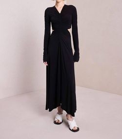 Style 1-1523837034-2901 A.L.C. Black Size 8 Free Shipping Jersey Sleeves Cocktail Dress on Queenly