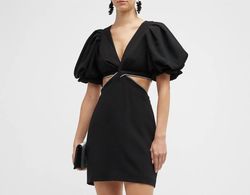 Style 1-2485570689-649 A.L.C. Black Tie Size 2 Sleeves Cut Out Jewelled Cocktail Dress on Queenly