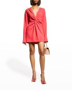 Style 1-3783433426-1901 A.L.C. Red Size 6 Tall Height Mini Polyester Sleeves Cocktail Dress on Queenly