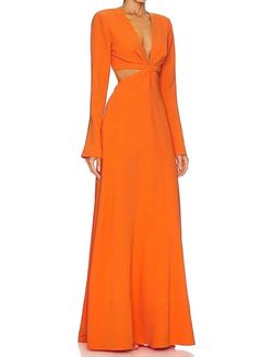 Style 1-413499412-649 A.L.C. Orange Size 2 Polyester A-line Dress on Queenly