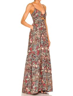 Style 1-91805900-5 A.L.C. Multicolor Size 0 Free Shipping Pageant Cut Out Floor Length Straight Dress on Queenly