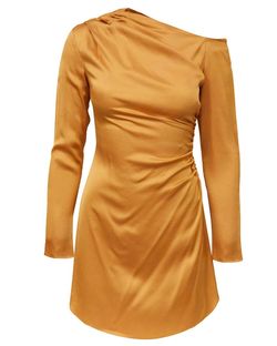 Style 1-98565482-1498 A.L.C. Yellow Size 4 Sorority Long Sleeve Appearance Cocktail Dress on Queenly