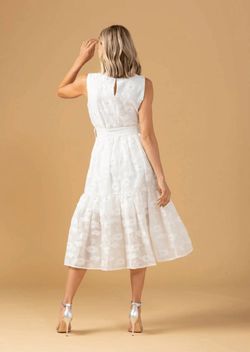 Style 1-2488071315-2791 ABBEY GLASS White Size 12 Lace Keyhole Graduation Winter Formal Sorority Formal Cocktail Dress on Queenly