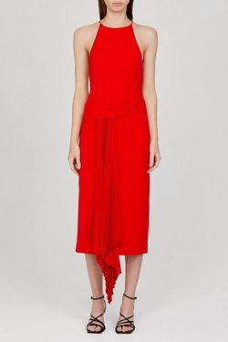 Style 1-1762543584-649 ACLER Red Size 2 Tall Height Free Shipping High Neck Cocktail Dress on Queenly