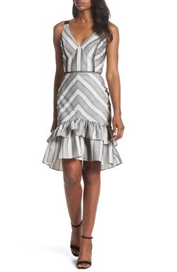 Style 1-1187662532-2901 adelyn rae Multicolor Size 8 Sorority Ruffles Cocktail Dress on Queenly