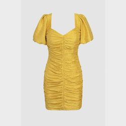 Style 1-322338426-2901 adelyn rae Yellow Size 8 Mini Cocktail Dress on Queenly