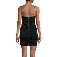 Style 1-1310956082-1498 alice + olivia Black Size 4 Nightclub Sorority Spaghetti Strap Homecoming Appearance Cocktail Dress on Queenly