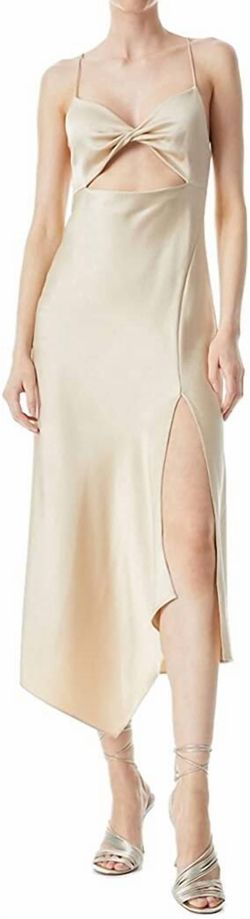 Style 1-553858961-1901 alice + olivia Nude Size 6 Spaghetti Strap Homecoming Tall Height Cocktail Dress on Queenly
