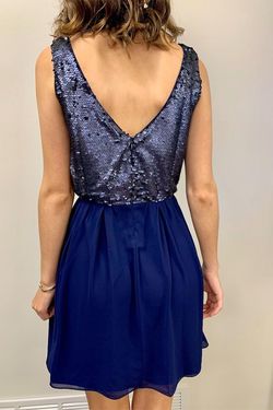 Style 1-4166653627-2901 Alythea Blue Size 8 Navy Homecoming Casual Cocktail Dress on Queenly