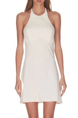 Style 1-703931550-3236 Amanda Uprichard White Size 4 Halter Bridal Shower Cocktail Dress on Queenly