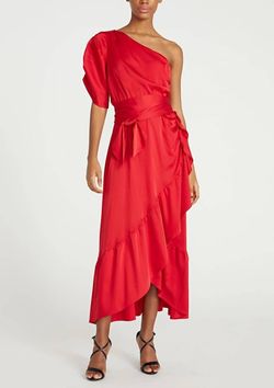 Style 1-747072269-1901 AMUR Red Size 6 Cap Sleeve Wedding Guest Cocktail Dress on Queenly