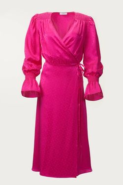 Style 1-2731861249-2901 Art dealer. Hot Pink Size 8 Long Sleeve Sorority Formal Cocktail Dress on Queenly